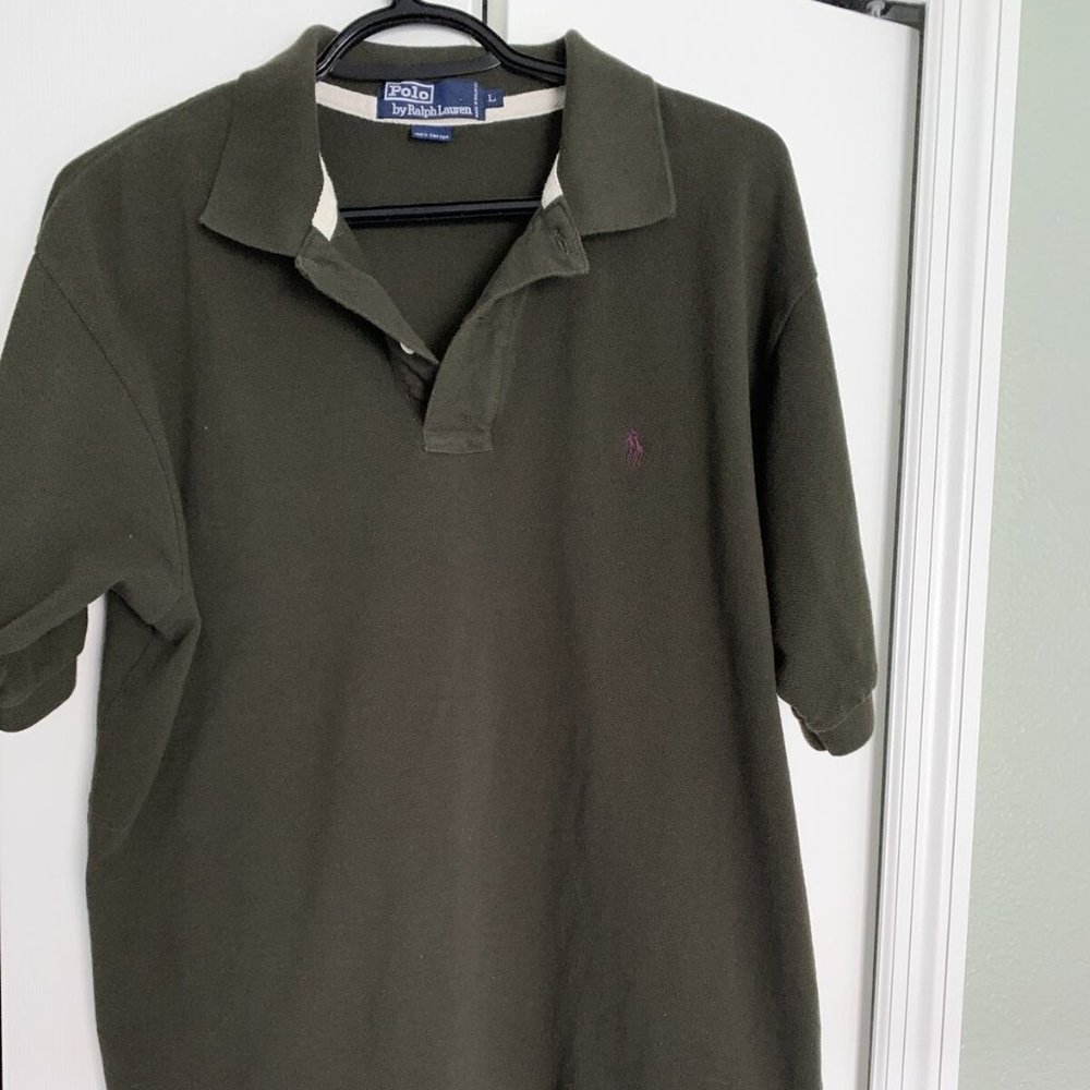 Ralph Lauren Polo Shirt Large Olive Green